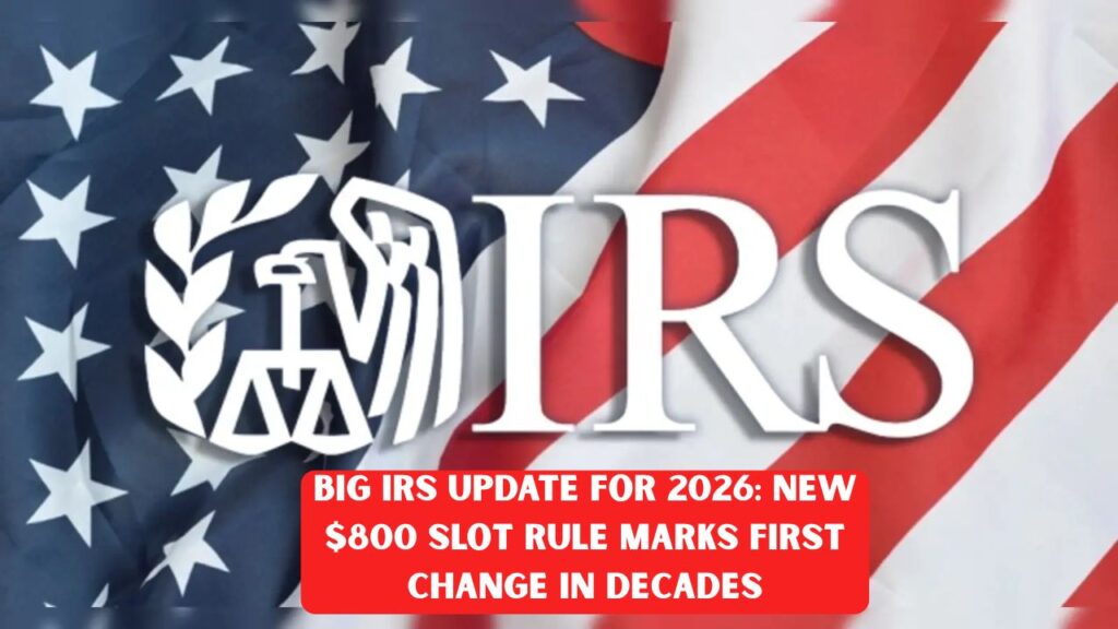 Big IRS Update for 2026: New $800 Slot Rule Marks First Change in Decades